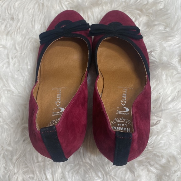 JEFFREY CAMPBELL BURGUNDY WEDGE SUEDE SHOES - Picture 7 of 10